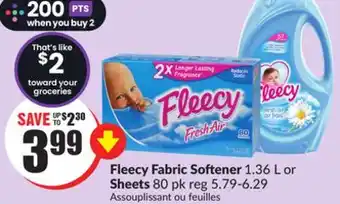Chalo FreshCo Fleecy Fabric Softener 1.36 L or Sheets 80 pk offer