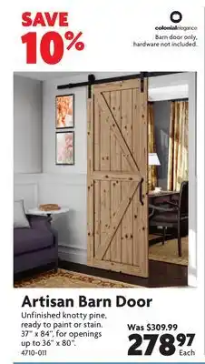Home Hardware Artisan Barn Door offer