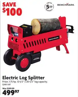 Home Hardware Electric Log Splitter offer
