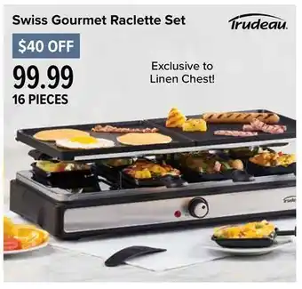Linen Chest Swiss Gourmet Raclette Set offer