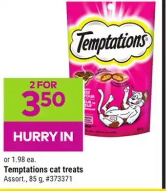 Giant Tiger Temptations cat treats offer
