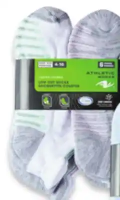 Walmart Ladies' Athletic Works 6-Pack Athletic Socks offer