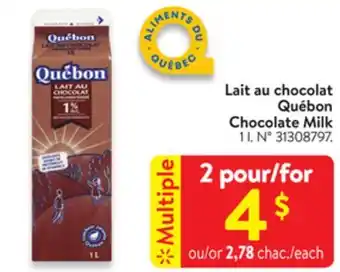 Walmart Quebon Chocolate milk offer