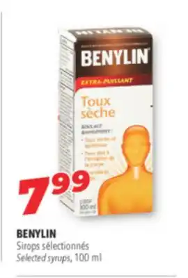 Familiprix BENYLIN Selected syrups offer