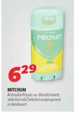 Familiprix MITCHUM Selected antiperspirants or deodorants offer