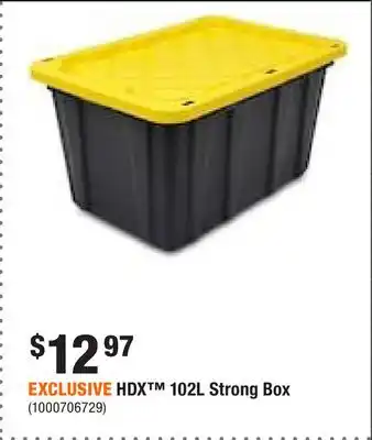 Home Depot EXCLUSIVE HDX 102L Strong Box offer