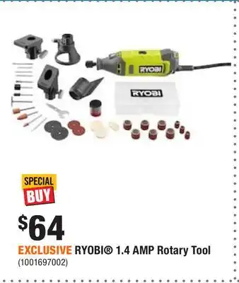 Home Depot EXCLUSIVE RYOBI 1.4 AMP Rotary Tool offer