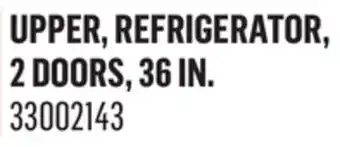 Canac upper refrigerator unit, 2 doors, 36 in offer