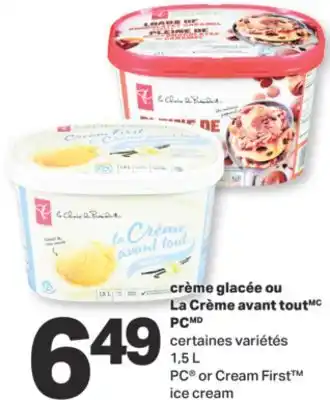 L'Intermarché CRÈME GLACÉE OU LA CRÈME AVANT TOUTMC, 1,5 L offer