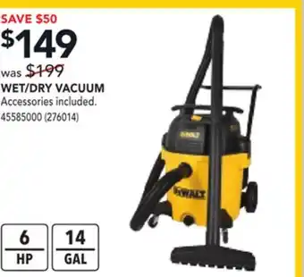 RONA DEWALT WET/DRY VACUUM offer