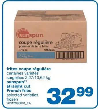 Wholesale Club frites coupe régulière offer