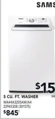 Réno Dépôt SAMSUNG 5 CU. FT. WASHER offer
