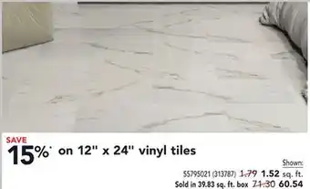 Réno Dépôt 12 x 24 vinyl tiles offer