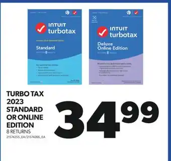 Real Canadian Superstore TURBO TAX 2023 STANDARD OR ONLINE EDITION offer