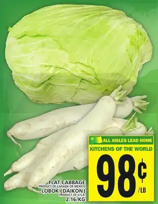 Food Basics FLAT CABBAGE OR LOBOK ( DAIKON ) offer