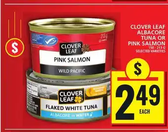 Food Basics CLOVER LEAF ALBACORE TUNA OR PINK SALMON offer