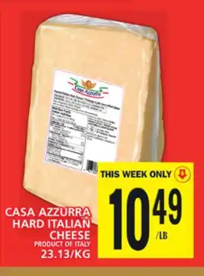 Food Basics CASA AZZURRA HARD ITALIAN CHEESE offer