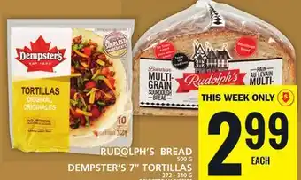 Food Basics RUDOLPH'S BREAD OR DEMPSTER'S 7 TORTILLAS offer