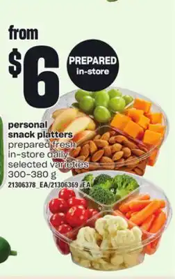 Loblaws PERSONAL SNACK PLATTERS, 300-380 g offer