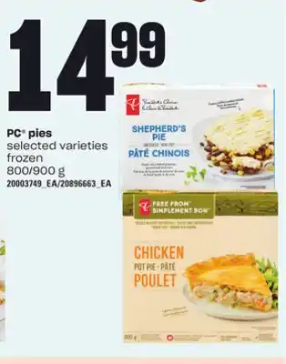 Loblaws PC PIES, 800/900 g offer