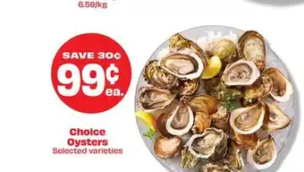 Metro CHOICE OYSTERS offer