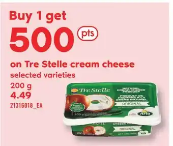 Fortinos TRE STELLE CREAM CHEESE offer