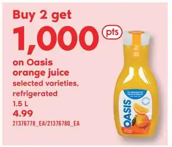 Fortinos OASIS ORANGE JUICE, 1.5 L offer