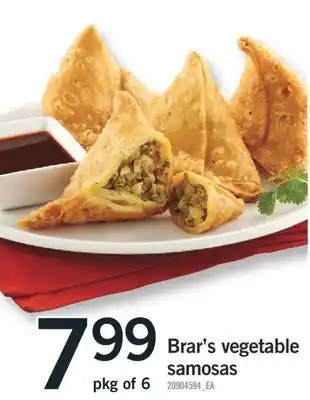 Fortinos BRAR'S VEGETABLE SAMOSAS, pkg of 6 offer