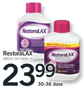 Fortinos RESTORALAX, 30-36 dose offer