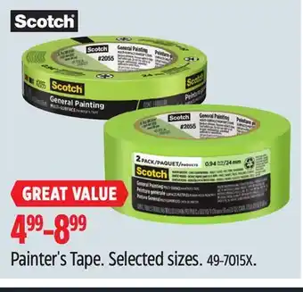Canadian Tire Scotch Painter's Tape offer