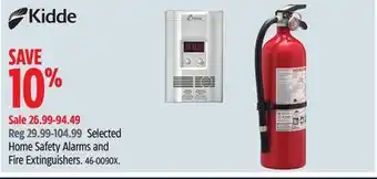 Canadian Tire kidde Selected Home Safety Alarms and Fire Extinguishers offer
