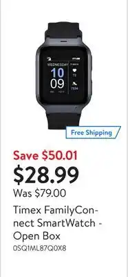 Walmart Timex FamilyConnect SmartWatch - Open Box offer