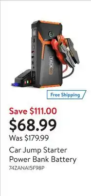 Walmart Car Jump Starter Power Bank Battery offer
