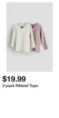 H&M 2-pack Ribbed Tops offer