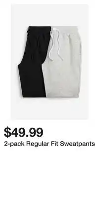 H&M 2-pack Regular Fit Sweatpants offer