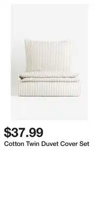 H&M Cotton Twin Duvet Cover Set offer