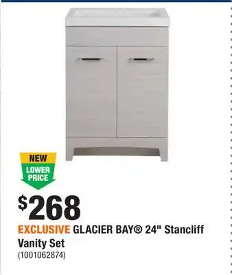 Home Depot EXCLUSIVE GLACIER BAY 24 Stancliff Vanity Set offer