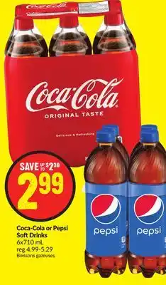 FreshCo Coca-Cola or Pepsi Soft Drinks 6x710 mL offer