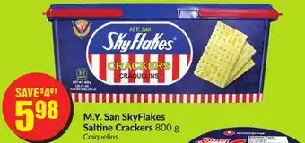 FreshCo M.Y. San SkyFlakes Saltine Crackers 800 g offer