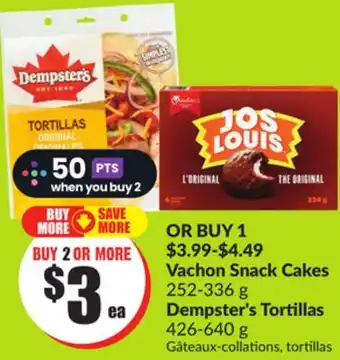 FreshCo Vachon Snack Cakes 252-336 g Tortillas 426-460 g offer