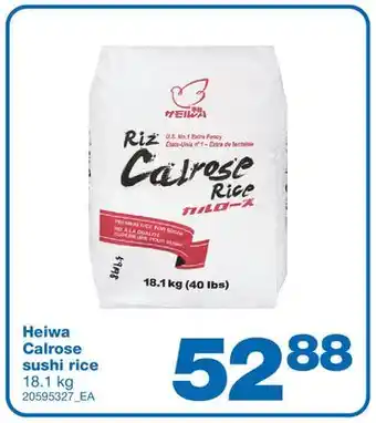 Wholesale Club HEIWA CALROSE SUSHI RICE, 18.1 kg offer