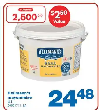 Wholesale Club HELLMANN'S MAYONNAISE, 4 L offer