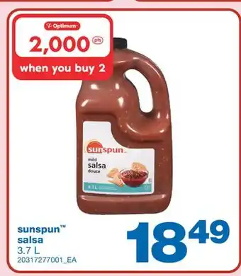 Wholesale Club SUNSPUN SALSA, 3.7 L offer