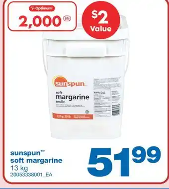 Wholesale Club SUNSPUN SOFT MARGARINE, 13 kg offer