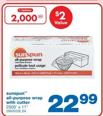 Wholesale Club SUNSPUN ALL-PURPOSE WRAP WITH CUTTER, 2500' x 11 offer