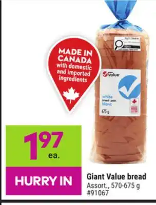 Giant Tiger Giant Value bread offer