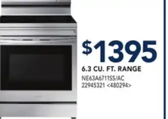 RONA SAMSUNG 6.3 CU. FT. RANGE offer