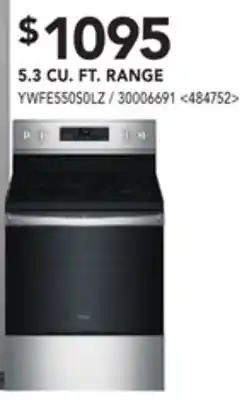 RONA WHIRLPOOL 5.3 CU. FT. RANGE offer