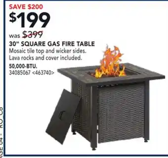 RONA 30 SQUARE GAS FIRE TABLE offer