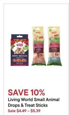 Petvalu Living World Green Small Animal Chews, Nesting & Toys offer